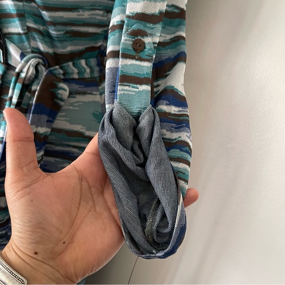 Hale Bob Green knit Wrap midi length dress Medium NWOT - Picture 2 of 5